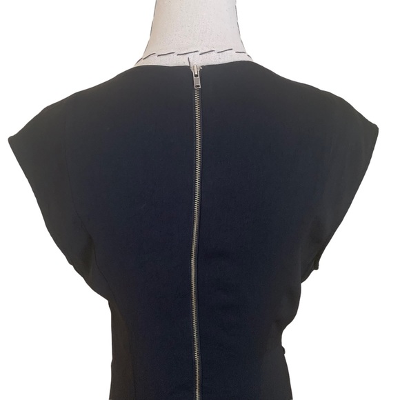 Helmut Lang Draped Black Mini Dress Size 0 - Picture 6 of 12